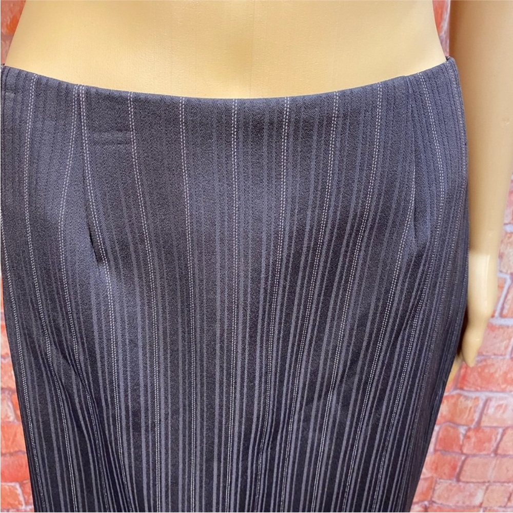 Giorgio Fiorlini Vintage Dark Gray‎ Pinstripe Blazer and Skirt Set Suit - Picture 9 of 16